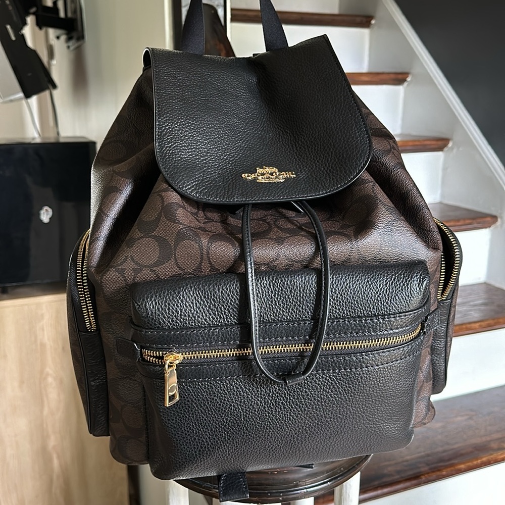 Coach Leather Diaper Backpack 🤎